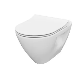 Pakabinamas tualetas Cersanit Mille Rimfree, be dangčio baltas S701-454