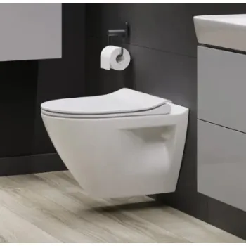 Pakabinamas tualetas Cersanit Mille Rimfree, be dangčio baltas S701-454