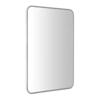 Vonios kambario veidrodis Sapho Float Rėmo 50x70cm, su LED apšvietimu, baltas 22571