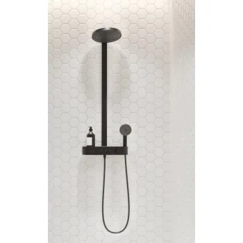 Dušo sistema Hansgrohe Pulsify 260 2 jet su termostatu ShowerTablet Select 400, matinė juoda