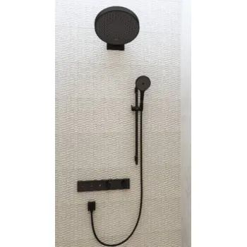 Dušo galva Hansgrohe Rainfinity 360 1jet, su sieniniu laikikliu, matinė juoda