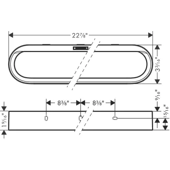 Rankšluosčių laikiklis Hansgrohe WallStoris, 581 mm, matinė balta