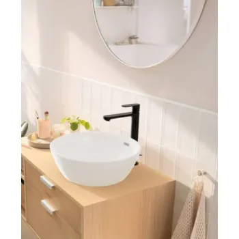 Vonios kriauklės maišytuvas Hansgrohe Rebris S 240 CoolStart, su pop-up, matinė juoda