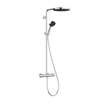 Dušo sistema Hansgrohe Pulsify 260 1 jet su Ecostat Fine termostatu ir 3 jet rankine dušo, chromuota