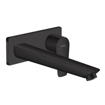 Vonios kriauklės maišytuvas Hansgrohe Talis E viršutinė dalis, 2 skylių, išsikišimas 225 mm, nuo sienos, Juodas