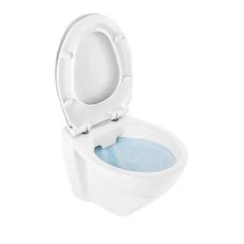 Pakabinamas Tualeto Podas Sanindusa Cetus 52 Rimfree su dangčiu, Baltas