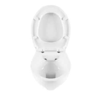 Pakabinamas Tualeto Podas Sanindusa Cetus 52 Rimfree su dangčiu, Baltas