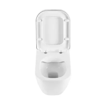 Pakabinamas tualeto puodas Sanindusa Look Rimfree su Soft Close Easyclip Slim dangčiu, Baltas