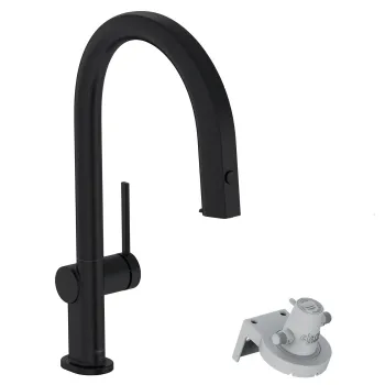 Virtuvinis maišytuvas Hansgrohe Aqittura M91 su filtravimo sistema 210, su ištraukiamu antgaliu, 76803670