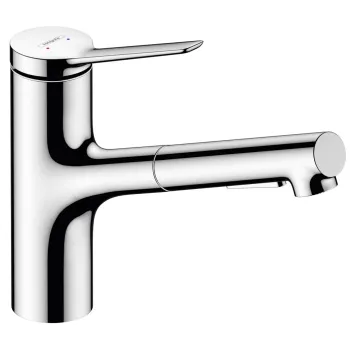 Virtuvės kranas Hansgrohe Zesis M33-150 2jet, su ištraukiamu antgaliu, chromas