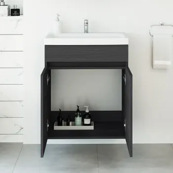 Vonios kambario spintelė Riva SA63-10E (Be kriauklės) Woodflow Ash