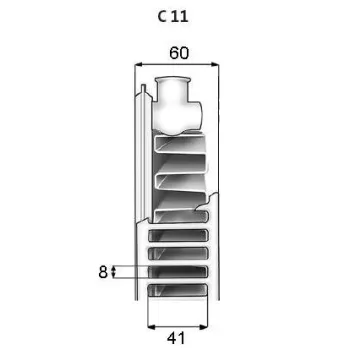 Šildymo Radiatorius Purmo Compact Tipas 22 300x1100mm Su Šoniniu Prijungimu