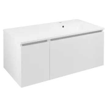 Vannas istabas skapītis Sapho LOREA bez izlietnes, 100x46x51,5cm (30+70cm), labais, matēti balts