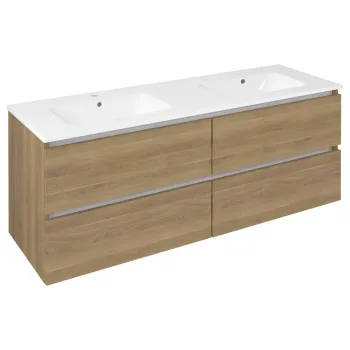 Vannas istabas skapītis Sapho EZARA dubultais bez izlietnes, 140x55x46cm, ozolkoka cuneo imitācija