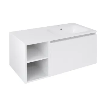 Vannas istabas skapītis Sapho LOREA bez izlietnes, 100x46x51,5cm (30P+70cm), labais, matēti balts