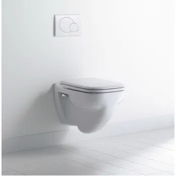 Duravit D-CODE Pakabinamas WC su dangčiu, 45351900A1
