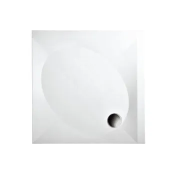 Dušo padėklas Paa ART KV100 Akmens masės 100x100cm, su paneliu Baltas
