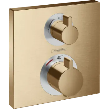 Dušas maisītājs Hansgrohe Ecostat Square ar termostatu, 2 ierīcēm, pulēts bronzas tonis 15714140