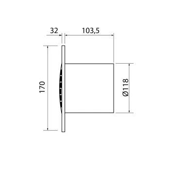 Ventiliatorius Sapho Cata B-Plus su laikmačiu B-12 PLUS T, 20W, 120 mm, baltas 00982100
