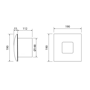 Ventiliatorius Sapho Cata Silentis 15 ašinis, 25 W, 150 mm, baltas 01090000
