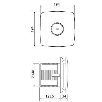 Ventiliatorius Sapho Cata X-Mart ašinis X-MART 15, 25W, 150 mm, baltas 01030000