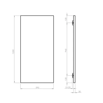 Rankšluosčių džiovintuvas / Radiatorius Sapho ENIS 60x122cm, 600W Juodas Matinis RH600B