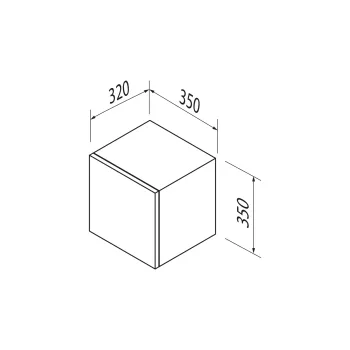 Augstais skapis Sapho ESPACE 35x35x32cm, 1x durvis, kreisā/labā/Elm Bardini