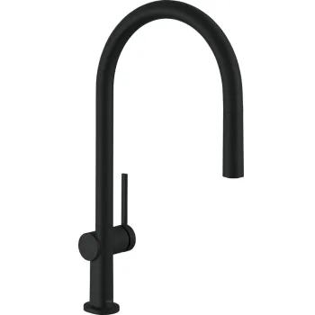 Virtuvės kriauklės maišytuvas Hansgrohe Talis M54 210 1jet, su ištraukiamu antgaliu, matinė juoda