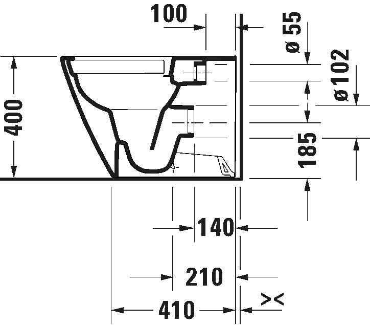 Tualetas Duravit D-Neo Rimless, su dangčiu QR/Soft Close, 370x580 mm, baltas